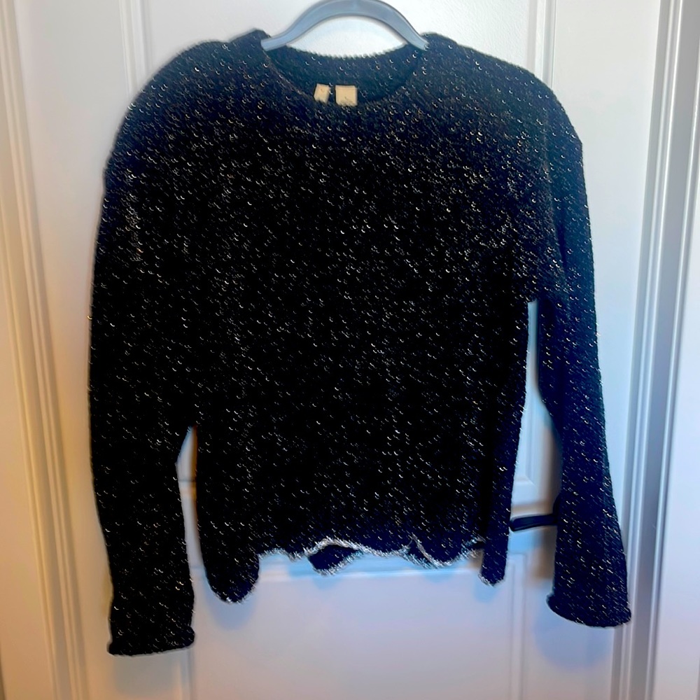 Moth Black And Silver Sweater